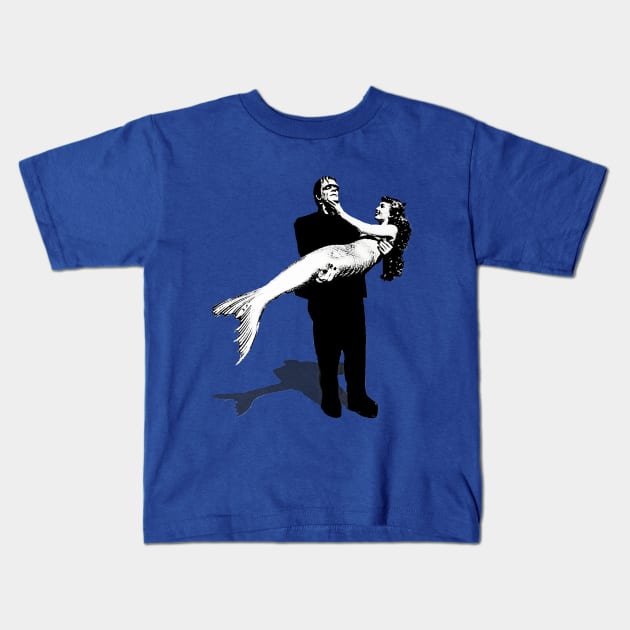 Frankenstein Mermaid Kids T-Shirt by dcohea